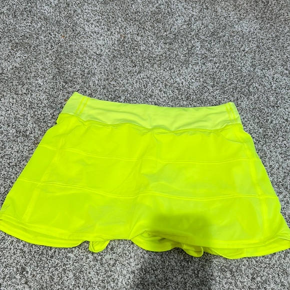 Lululemon pace rival skirt neon yellow - Picture 1 of 2